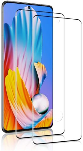 Panzer Schutz Glas für Samsung Galaxy S21 Ultra, 2 Stück HD Panzer Schutzfolie, 3D Runde Kante Glas Displayschutzfolie, 9H Glasfolie, Blasenfest Installation, Anti-Kratzer Panzerfolie