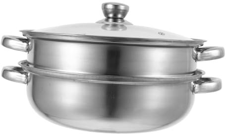 ABOOFAN 2nivel Olla Vaporera Inoxidable Doble Capa Para Cocinar Verduras Dumplings y Utensilios De Cocina Multifuncionales Para