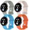 SOLOLUP 4 Stück Silikon Armbänder für Google Pixel Watch 4/3 Armband 45mm Damen Herren,Weiches Silicone Sport Band Einstellbar Wasserdicht Uhrenarmband Ersatzarmband für Pixel Watch 4/3 Band,L