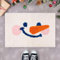 Weihnachts-Badematte, Badezimmerteppich Beflockte Teppiche Waschbare Küchenteppiche Weihnachtliches Thema Süßes Badezimmer-Accessoire für Wohnzimmer Küche Badezimmer (Schneemanngesicht)