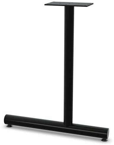 Restore Furniture Bennet Trainingstisch C-Bein-Basis, 55,9 cm Basisspreizung, 5,1 cm Durchmesser Säule, 2 Stück: Mehrzwecktisch, Konferenzraum, Meeting, Büro (Schwarz mit Gleitern)