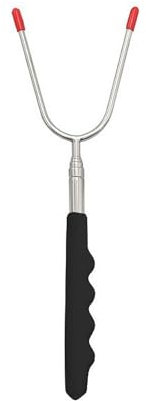 Smores Bâtonnets pour brasero et hot-dog rétractables en acier inoxydable pour feu de camp, brochettes pour feux de camp, accessoires de feu de camp (noir)