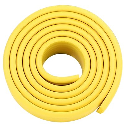 (W-Shaped) 4 Metres Kids Safety Foam Rubber Bumper Strip Table Edge Corner Protector (YELLOW)