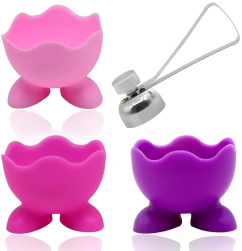 3 Pcs Egg Cups Set, Novelty Egg Cups, Boiled Egg Holder Kitchen Funny Egg Cups Holder Kitchen Boiled Eggs Breakfast, Restaurants Cafes Kitchen and Other Places