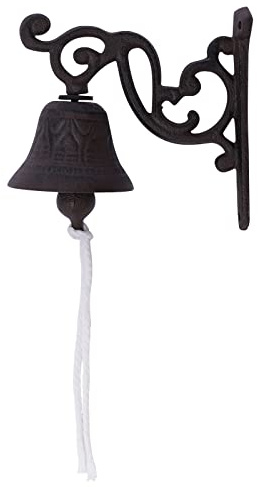 Vintage Türglocke, Garten Hängende Handglocke Schiffsglocke aus Gusseisen, Wanddekoration Deko Exquisite Verarbeitung, für Cafés Restaurants Schulen Bars, Dekorative