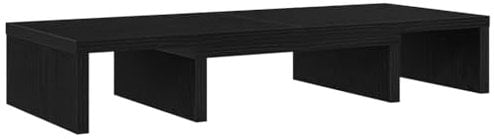 vidaXL Supporto Monitor Regolabile Rovere Nero 60x24x10,5cm Truciolato, Rialzo per Monitor, Supporto per Monitor per scrivania, Rialzo per Supporto per Monitor