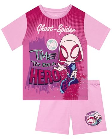 Marvel Schlafanzug Mädchen, Spidey and His Amazing Friends Schlafanzug Kinder, Ghost Spider Schlafanzüge Für Mädchen, Rosa 104