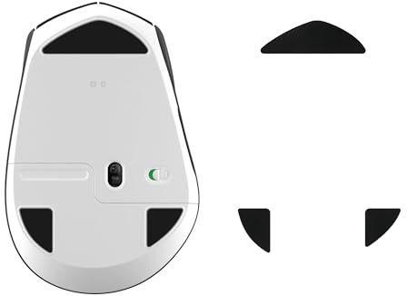 kwmobile Mouse Feet Replacement Compatible with Logitech M720 Triathlon Computer Mouse Skates Sticker - Black