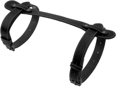 CALFOVERA Outdoor Schwarzer Tragegurt Für Picknickdecken Aus PU Leder Tragbarer Gürtel Mit Ledergriff Teppichträger Motorrad Bettrolle Verstellbarer Gurthalter Für Yogamatten Für Teppich Zuhause