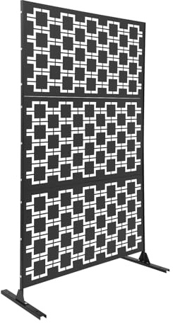 YyanLAK Sichtschutz aus Metall, 120x40x190cm Sichtschutz für Außen und Innen, Raumteiler mit Ständer für Wohnzimmer, Essbereiche, Ankleidezimmer, Wohnungen