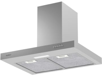 Apelson Hotte aspirante de cuisine TALIA 601 X/A 3 niveaux extraction contrôle mécanique Capacité 301 m3/h Silencieuse 60 dB LED Installation facile Couleur Gris Inox