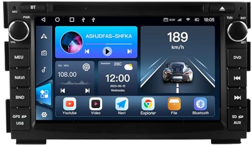 Android 15 Radio para KIA Ceed 2010 2011 2012 con Wireless Carplay y Android Auto, Pantalla Táctil Incell 7 Pulgadas con GPS WiFi Bluetooth FM RDS Cámara Trasera(4-Core(1G+32G))