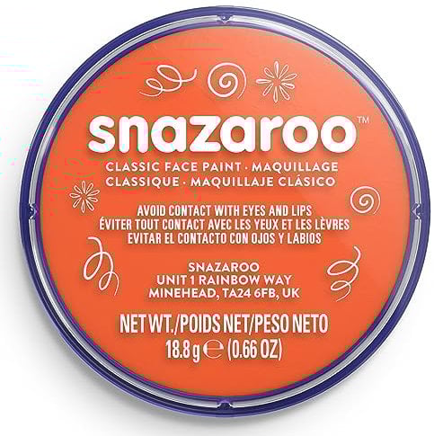 Snazaroo - Peinture Pour Visage et le Corps, Maquillage Pour Visage et Déguisement, Pour Enfants et Adults,Fard 18 ML, Couleur Orange