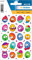 HERMA 5444 Aufkleber Smiley klein groß, 60 Stück, Belohnung Sticker mit lustigen Emoji Gesicht Motiv, Kinder Etiketten für Schule Grundschule Schüler Tagebuch Scrapbooking Geburtstag Deko DIY Basteln