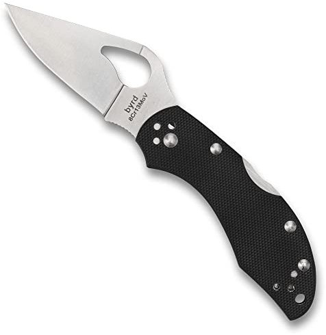 Spyderco Byrd Robin2 Black G-10 PlainEdge Knife