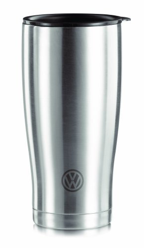 Volkswagen Original VW Thermal Mug, Matte Stainless Steel with VW Emblem Car, Thermos Flask
