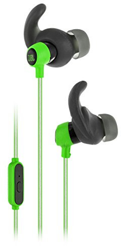 JBL Reflect Mini Sweat Resistant In-Ear Sport Headphones with Highly Reflective Cable, 1-Button Remote and Microphone - Green