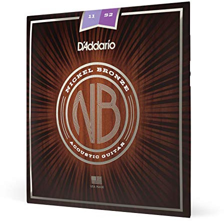 D'Addario Corde Chitarra Acustica | Corde per Chitarra Acustica | Corde Acustica | Nb1152 Corde per Chitarra Acoustica, Leggere, 11-52