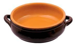 Tegame Basso da Fuoco in Terracotta della Colì Linea Bruna Diametro 27cm h.19cm per sughi zuppe minestroni
