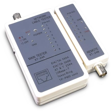 Inter-Tech 88887209 IPC Network Kabeltester, RJ45, RJ11, Koaxial