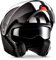 Moto Helmets® F19 „Racing Black“ · Motorrad-Helm · Klapp-Helm Modular-Helm Flip-up Integral-Helm Motorrad-Helm Roller-Helm MTB · ECE 22.05 Sonnenvisier Schnellverschluss Tasche XS (53-54cm)