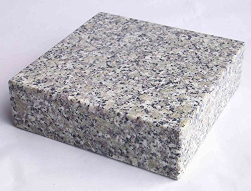 'designgrab Lampes et de Vase Socle Carré 20 x 20 x 6 cm en granit Silésien / Tarn