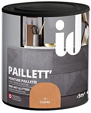 Peinture meubles et boiseries PAILLETT 500ML CUIVRE - ID Paris