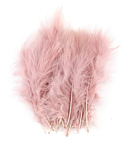 PANAX Truthahnflaum 100 stück ca. 10-17cm Federnlänge Hellrosa
