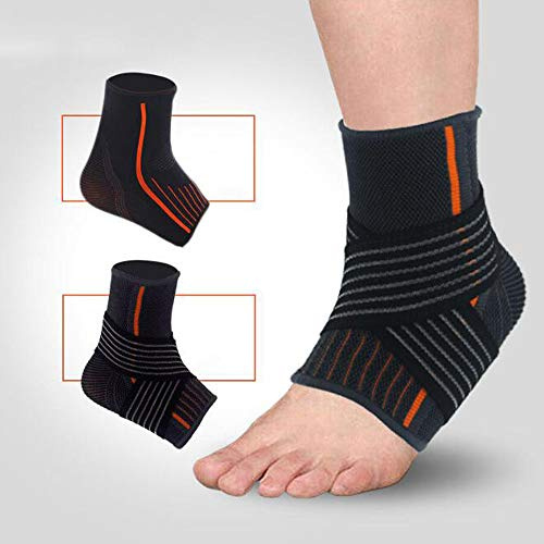 VOANZO Manchon de Cheville, Attelle de Cheville en Caoutchouc Élastique Réglable Support de Pied Sport pour Fitness Sports Protection Accessoires