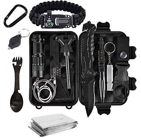 Military Survival Kit – Taktische Verteidigung der dritten Generation – 15 in 1-Notfallausrüstung – Tool Kit – Travel Camping Scout – Cooles Gadget für Outdoor, Abenteuer, Wandern, Angeln, Geburtstag