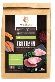 Wildfang® Hundefutter - Trocken - Getreidefreies Hundefutter - Premium Trockenfutter (12 kg, Sensitive Truthahn mit Süßkartoffel & Preiselbeeren)