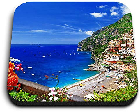 1 x Square MDF Fridge Magnet - Amalfi Coast Italy Travel Ocean Sea 24056