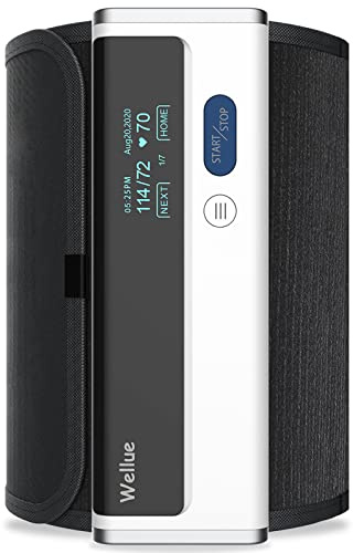 Wellue BP2A Smart Blood Pressure Monitor - Wireless Uppr Arm Cuff Bluetooth BP Machine with One Piece Design, Stores Historical Data and Connects Easily to The APP for iOS & Android