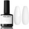 Modelones UV Nagellack Weiß, 15 ML Gel Gellack für UV/LED Nagellampe Soak Off Langlebige French Maniküre gelnägel All-MatchStil, Salon & Heimgebrauch Nail Art DIY