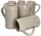 MamboCat Set di 6 brocche per panettieri con manico, 1 litro, in ceramica, 6 persone, boccale di birra, boccale di birra