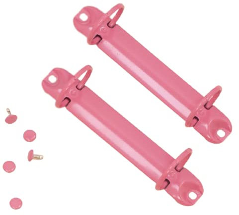 Craftelier - Set mit 2 Ringmechanik für Hüllen 15 x 20 cm + 8 Bänder oder Bindungen für Terminplaner, Mini-Albums, Notizbücher, Scrapbooking-Planner | Größe 12,2 cm · Ringe Ø 3,17 cm, Rosa (Rosa Bubblegum)