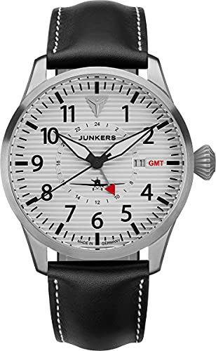 Junkers Flieger GMT Silber Wellblech 9.53.01.03