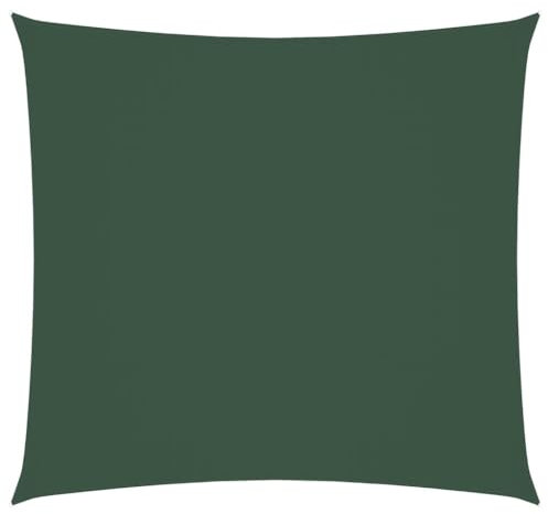 vidaXL Sonnensegel Wasserfest Sonnenschutz Windschutz Sonnendach UV Schutz Garten Terrasse Balkon Oxford-Gewebe Quadratisch 6x6m Dunkelgrün