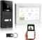 GVS - IP Video Türsprechanlage mit Türöffner, RFID Zugang, HD Kamera, 2X 10 Zoll Monitor & App - Smarte Video Türklingel mit Kamera & Gegensprechanlage für 1 Familienhaus (AVS5437A)