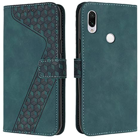 OKZone Kompatibel mit Xiaomi Redmi 7/Xiaomi Redmi Y3 Hülle, PU Leder Handyhülle Tasche Wallet Schutzhülle Flip Cover Klappbar Stoßfeste Brieftasche Etui mit Magnet Kartenfach TPU Lederhülle (Zyan)