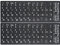 Keyboard Stickers 2pcs Russian Replacement Black Letter Alphabet Sticker for Keyboard Laptop Desktop PC Accessories