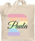 Baumwolltasche - Initialen - One Love Liebe Rainbow Regenbogen LGBTQ Gay Pride Regenbogenfarben LGBT mit Namen - Unisize - Naturweiß - namens geschenke buchstaben paula stoffbeutel
