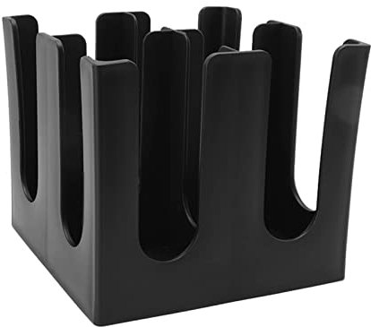BORDSTRACT Square 4 Grids Upright Cup Dispenser, Plastic Coffee Milk Tea Paper Cup and Lid Storage Organizer for Bar Restaurant Offices Coffee Shops