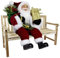 Christmas Paradise Sitzender Weihnachtsmann 45cm Deko-Figur Kantenhocker Santa Nikolaus (Modell Thoralf)