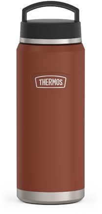 THERMOS ICON SERIES Water Bottle with Screw Top Lid - 40 Ounce, Saddle - Stainless Steel Vacuum Insulated Water Bottle with Lid