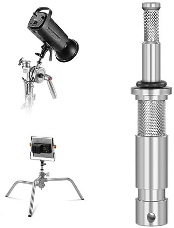 NEEWER Junior zu Baby Steckeradapter, 1-1/8/28mm Junior Stecker auf 5/8/16mm Baby Stecker, Ständer Adapter für C Ständer, Robustes Lichtstativ, TV Klemme, Schildkrötenbasis, UA027
