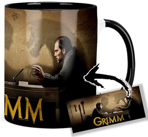 Grimm David Giuntoli Silas Weir Mitchell Tasse Innen & Henkel Schwarz Keramikbecher Mug