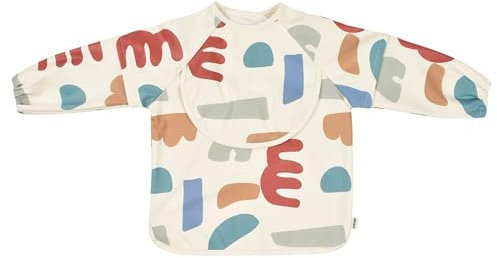 Béaba, Babero para bebé, Babero de recuperación, Impermeable, Babero elástico, Babero de manga larga, Mangas desmontables, Bolsillo de recuperación, Fácil de limpiar, Evolutivo, Playful