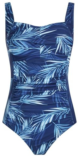 Aidotop Womens One Piece Swimsuit Tummy Control Swimwear with Retro Ruched Monokini Bathing Suits(12Navy Blue,XXL)