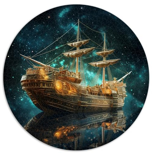 Puzzle für Erwachsene, 1000-teiliges Puzzlespiel, Fantasy-Schiff, Papppuzzles für Erwachsene und Kinder ab 10 Jahren. Anspruchsvolles, schwieriges Puzzle, 67,5 x 67,5 cm